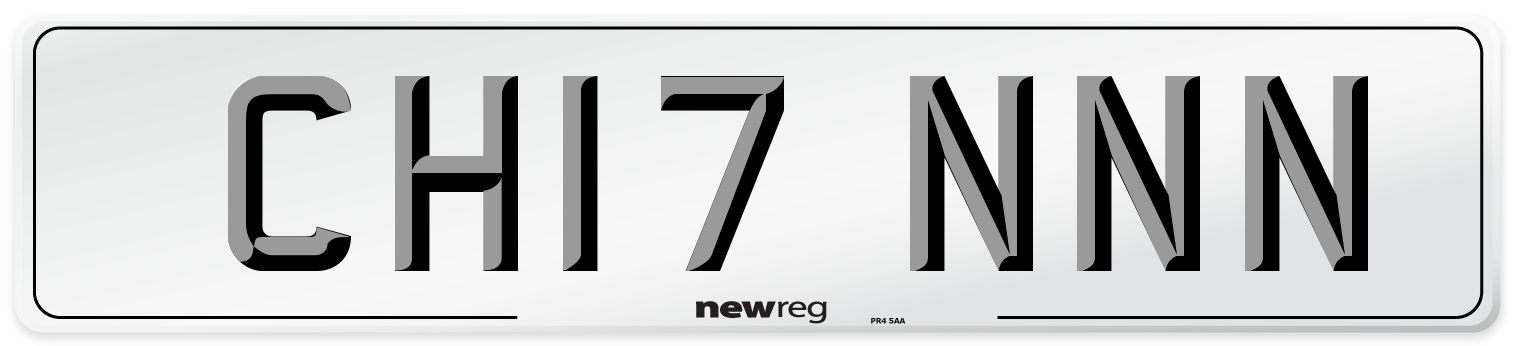 CH17 NNN Number Plate from New Reg